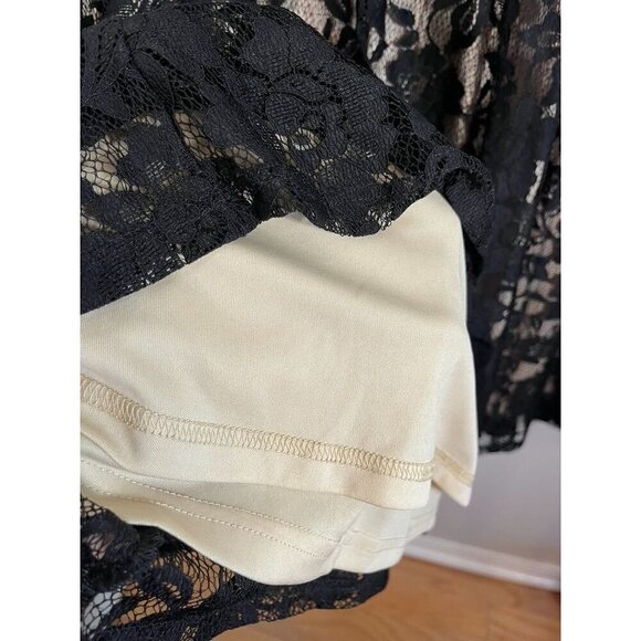 Torrid Floral Skater Dress 24 Black Mesh Neutral Romantic Grunge Preppy Boho 80s - Picture 7 of 15